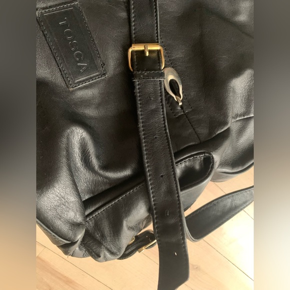 TOSCA Black Leather Shoulder Bag - Picture 6 of 10
